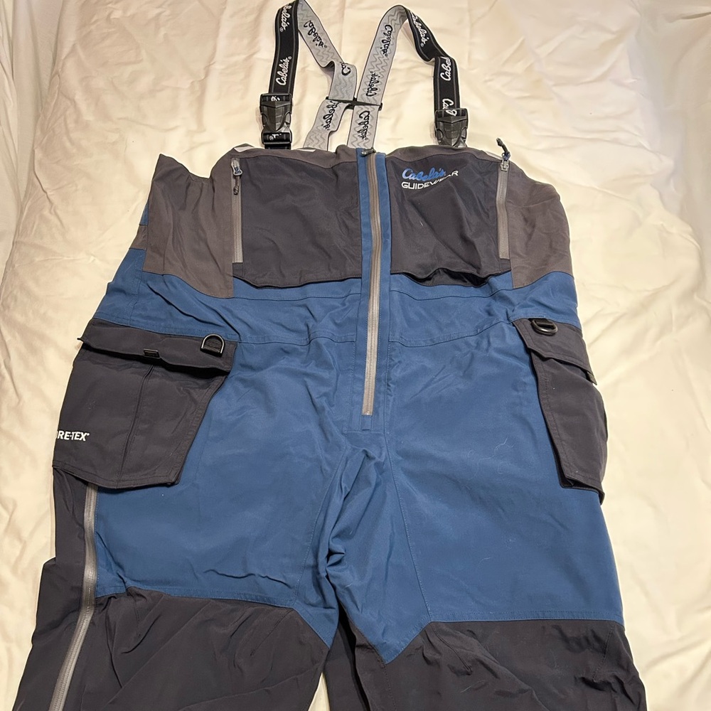 Two-Tone Blue and Black Ski Pants
